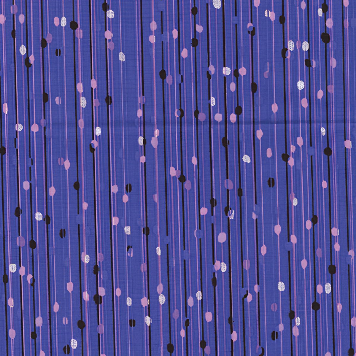 Pink black pearlescent bead drops vertical lines iris purple background blender quilting fabric patchwork sewing projects