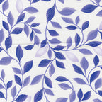 Purple lavender leaf vine sprays pearlescent dot details white background quilting fabric elegant quilts cushions table runners