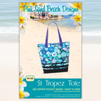 St Tropez tote bag sewing pattern spacious everyday bag with zipper pockets for quilting and patchwork sewing