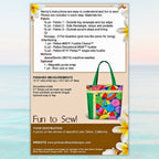Tahoe tote bag sewing pattern organised everyday bag with six pockets for quilting and patchwork sewing projects