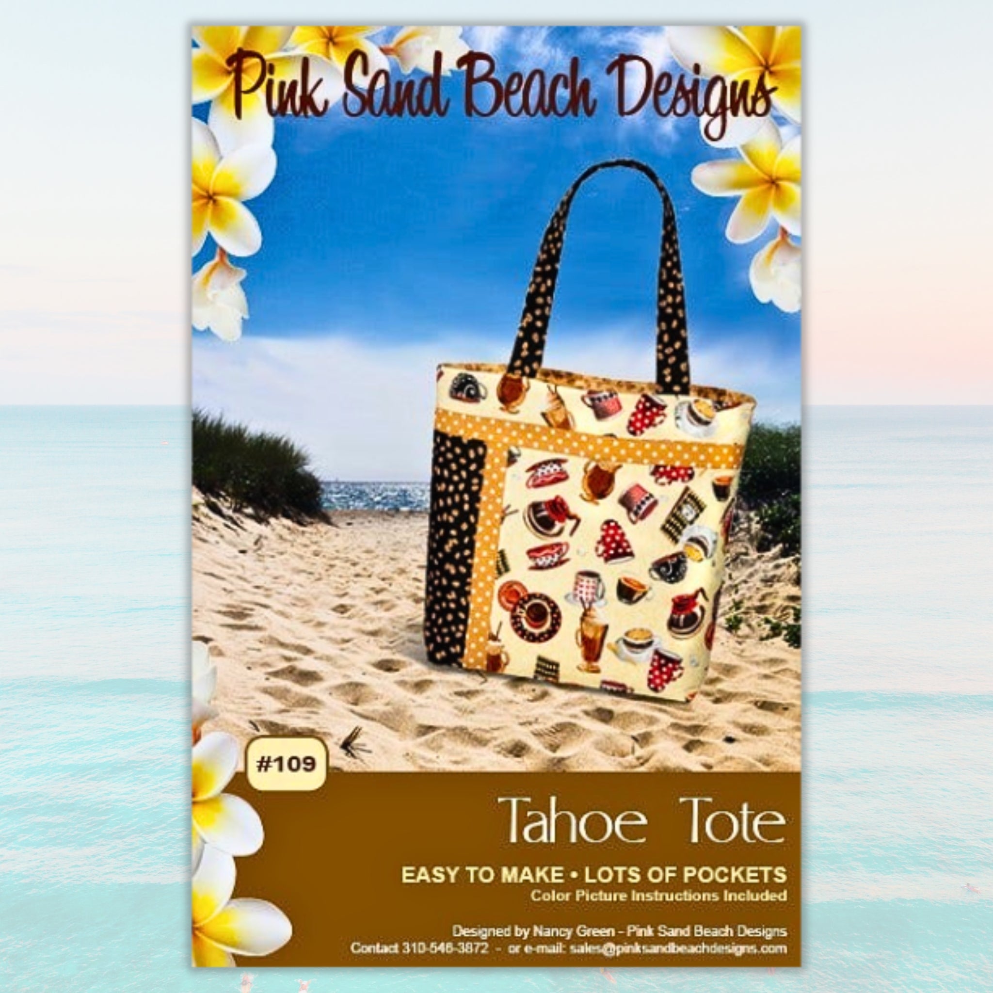 Tahoe tote bag sewing pattern organised everyday bag with six pockets for quilting and patchwork sewing projects