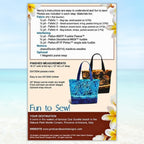 Tuscany tote bag sewing pattern organised everyday bag with sixteen pockets for quilting and patchwork sewing projects