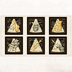 Play Your Song musical instruments panel saxophone drums French horn grand piano trumpet guitar black cream gold novelty music quilting fabric