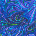 Wild marbled swirl cobalt blue purple turquoise lime green black all-over pattern digital print fabric for bargello quilts fussy cutting cushions tote bags and jacket linings