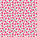 Strawberries pink white fabric for children's quilts and summer patchwork projects