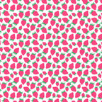 Strawberries pink white fabric for children's quilts and summer patchwork projects