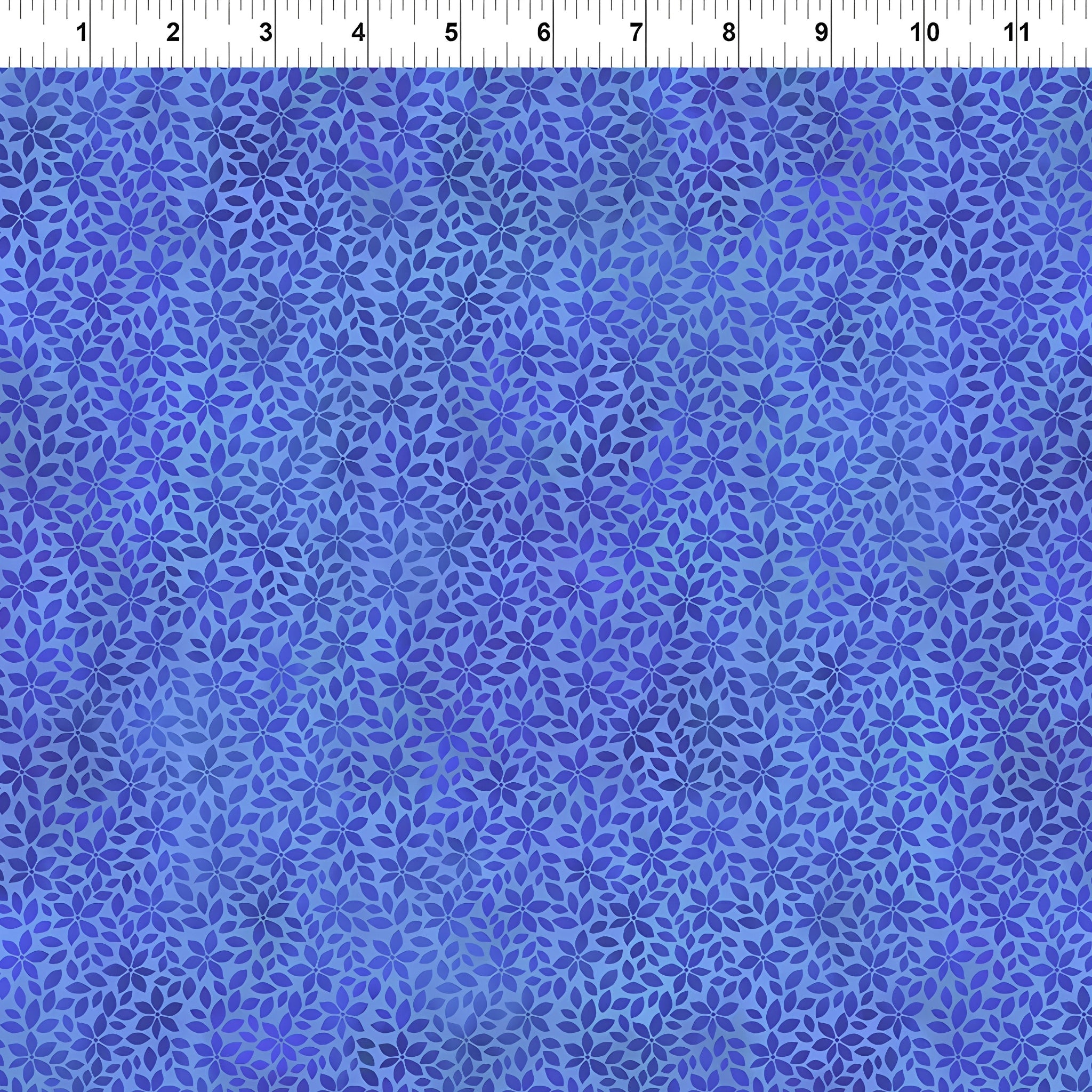 Pinwheel clusters of pointed leaf petals periwinkle cornflower blue blender quilting fabric patchwork sewing projects