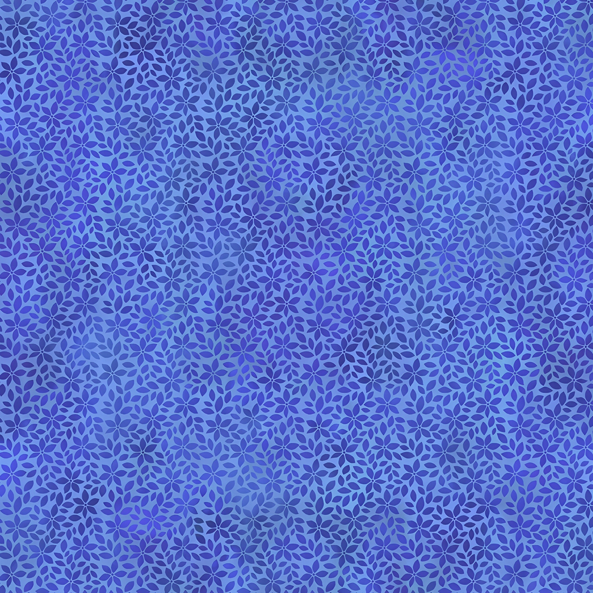 Pinwheel clusters of pointed leaf petals periwinkle cornflower blue blender quilting fabric patchwork sewing projects