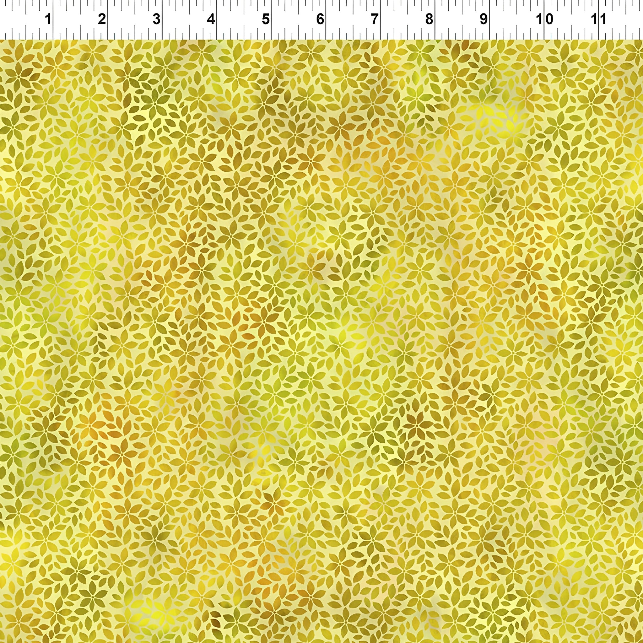 Pinwheel clusters of pointed leaf petals olive golden green lemon yellow blender quilting fabric patchwork sewing projects