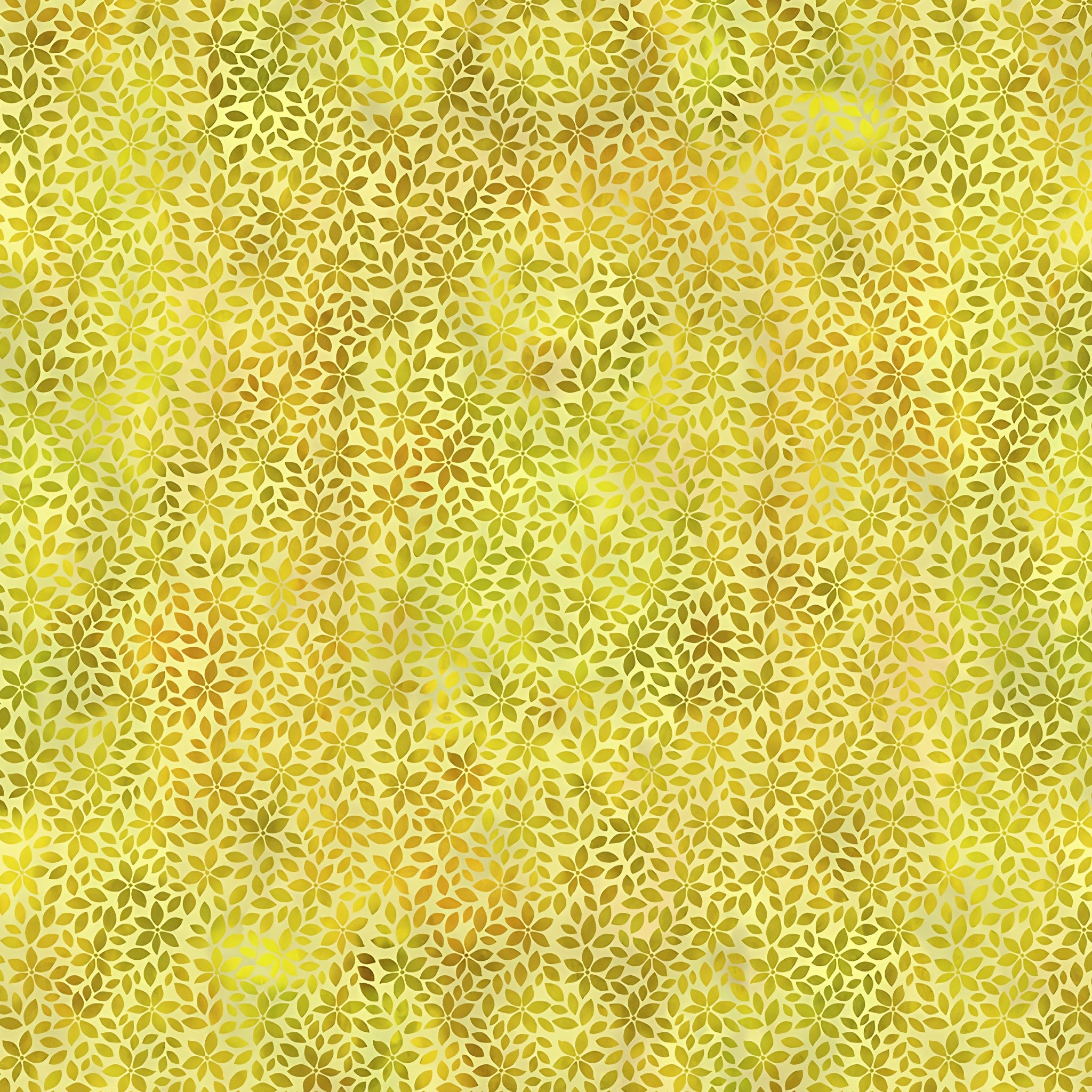 Pinwheel clusters of pointed leaf petals olive golden green lemon yellow blender quilting fabric patchwork sewing projects