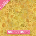 Scattered daisy blooms trailing vines amber golden brown olive gold yellow floral blender quilting fabric patchwork sewing projects