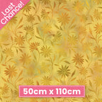 Scattered daisy blooms trailing vines amber golden brown olive gold yellow floral blender quilting fabric patchwork sewing projects