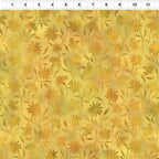 Scattered daisy blooms trailing vines amber golden brown olive gold yellow floral blender quilting fabric patchwork sewing projects