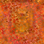Densely packed carnation style blooms orange red burgundy warm orange floral blender quilting fabric patchwork sewing projects