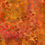 Densely packed carnation style blooms orange red burgundy warm orange floral blender quilting fabric patchwork sewing projects