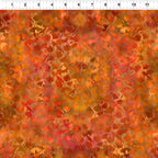 Densely packed carnation style blooms orange red burgundy warm orange floral blender quilting fabric patchwork sewing projects