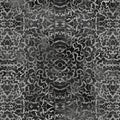 Scrolling filigree damask charcoal grey black blender quilting fabric patchwork sewing projects