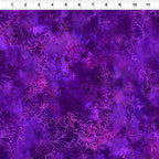 Feathery flourish motifs deep violet magenta purple blender quilting fabric patchwork sewing projects