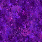 Feathery flourish motifs deep violet magenta purple blender quilting fabric patchwork sewing projects