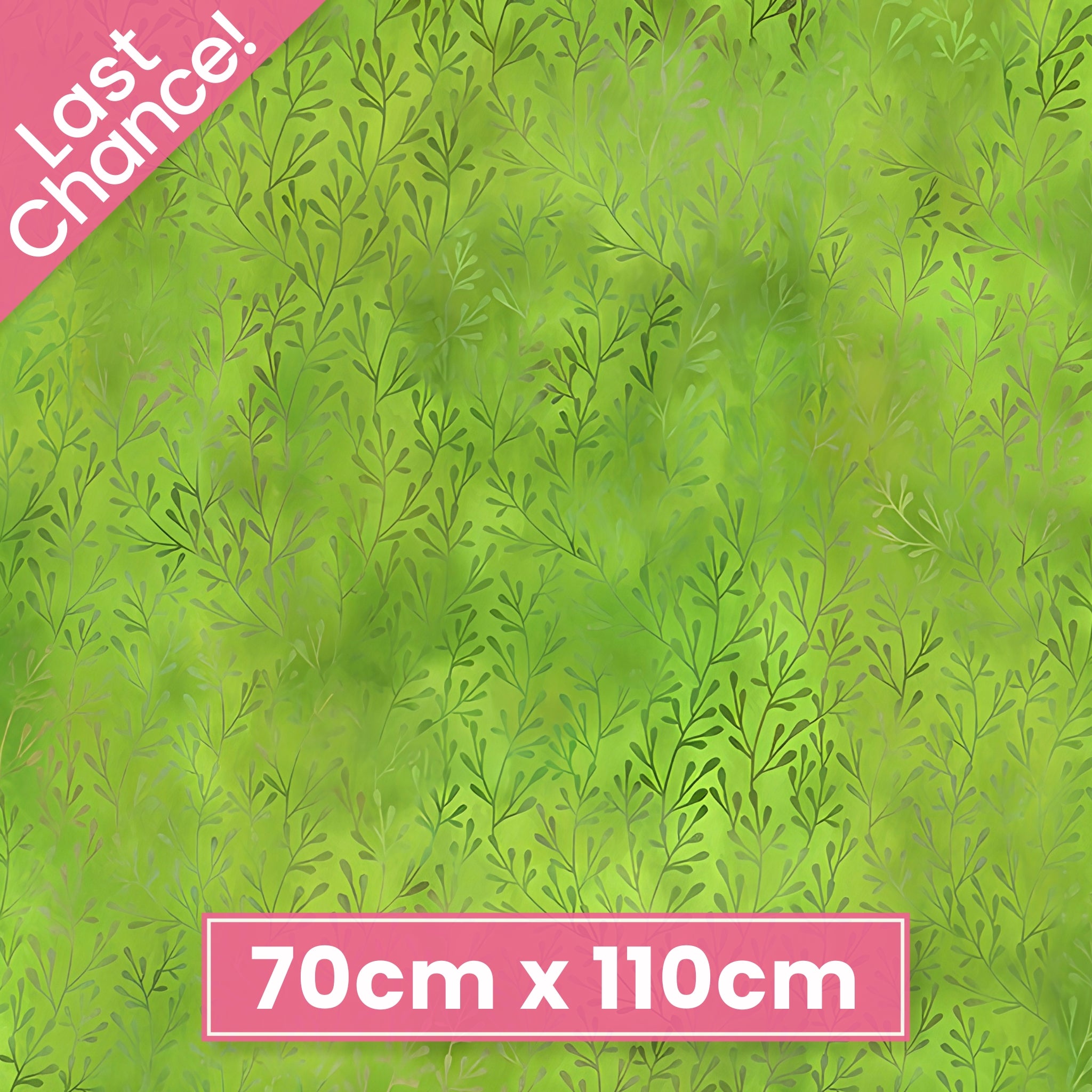 Scattered sprigs tiny leaf clusters olive forest green bright apple green blender quilting fabric patchwork sewing projects