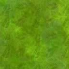 Densely packed overlapping leaves mid-green forest green bright apple green blender quilting fabric patchwork sewing projects