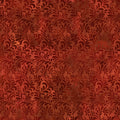 Flowing succulent fronds feathery leaf sprays deep crimson burgundy red orange blender quilting fabric patchwork sewing projects