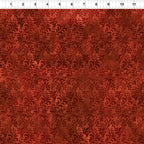 Flowing succulent fronds feathery leaf sprays deep crimson burgundy red orange blender quilting fabric patchwork sewing projects