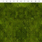 Flowing succulent fronds feathery leaf sprays deep forest olive bright mid-green blender quilting fabric patchwork sewing projects