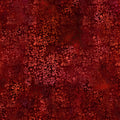 Intricate scrolling vines daisy blooms coral burgundy rich crimson red floral blender quilting fabric patchwork sewing projects