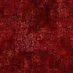 Intricate scrolling vines daisy blooms coral burgundy rich crimson red floral blender quilting fabric patchwork sewing projects