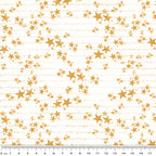 Gold stars cream background gold line detail fabric for girls quilts cushion covers scrunchies pouches and kids sewing projects