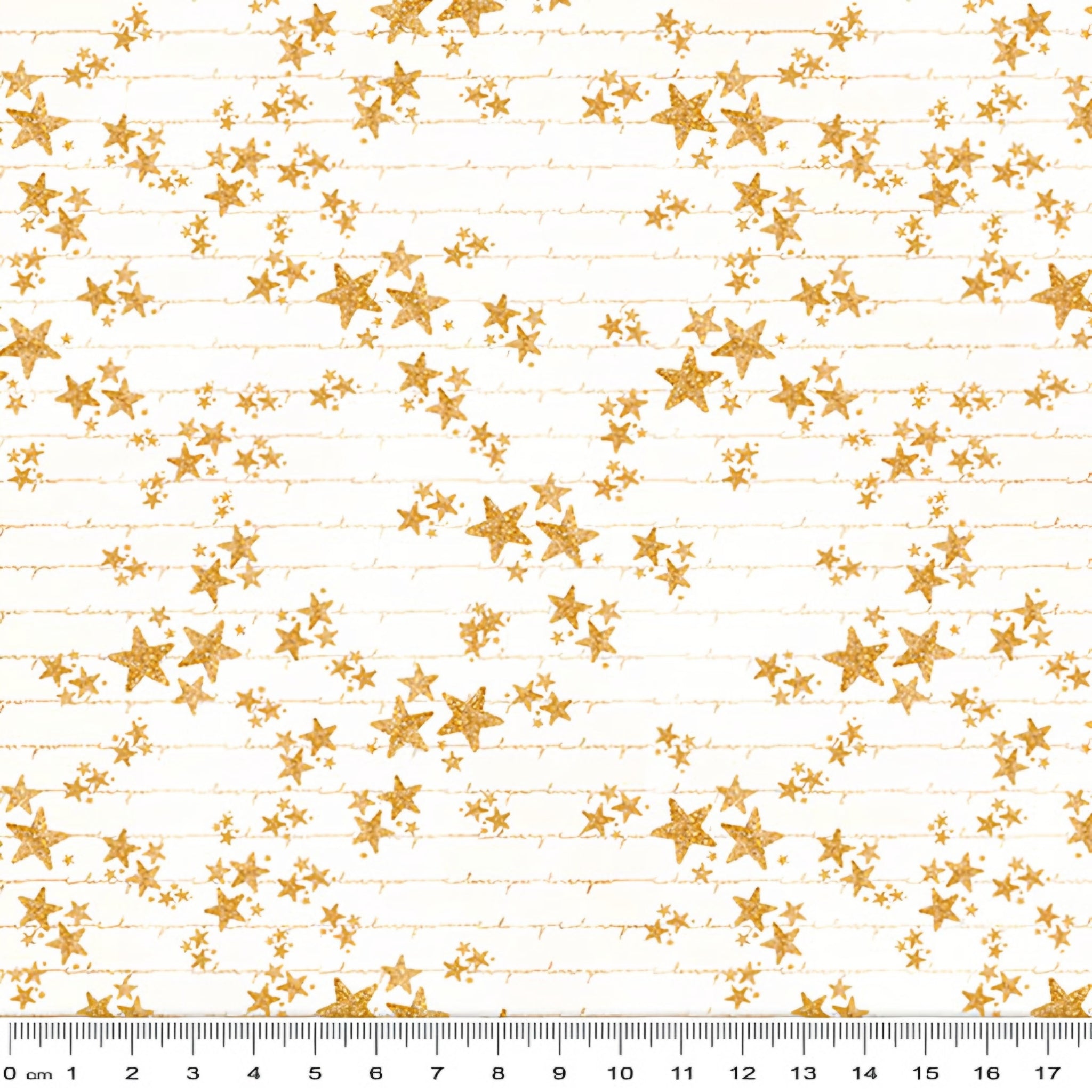 Gold stars cream background gold line detail fabric for girls quilts cushion covers scrunchies pouches and kids sewing projects