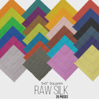 Raw Silk charm pack 25 x 5 inch squares assorted colours textured cotton blenders for charm quilts and scrappy patchwork projects
