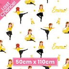 Emma Wiggle ballet dancing white yellow black costume ballet shoes gold hearts novelty kids quilting fabric children's quilts dance bags patchwork projects