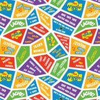Wiggles song lyrics Fruit Salad Hot Potato Toot Toot Chugga Chugga multicolour red blue green orange purple novelty kids quilting fabric children's quilts quilt backing patchwork projects