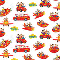 Wiggles Big Red Car Bus Boat Plane Submarine vehicles white novelty kids quilting fabric children's quilts Wiggles gifts patchwork projects