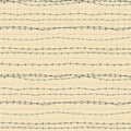 Barbed wire cream fabric for ANZAC military quilts farm-themed patchwork sewing projects