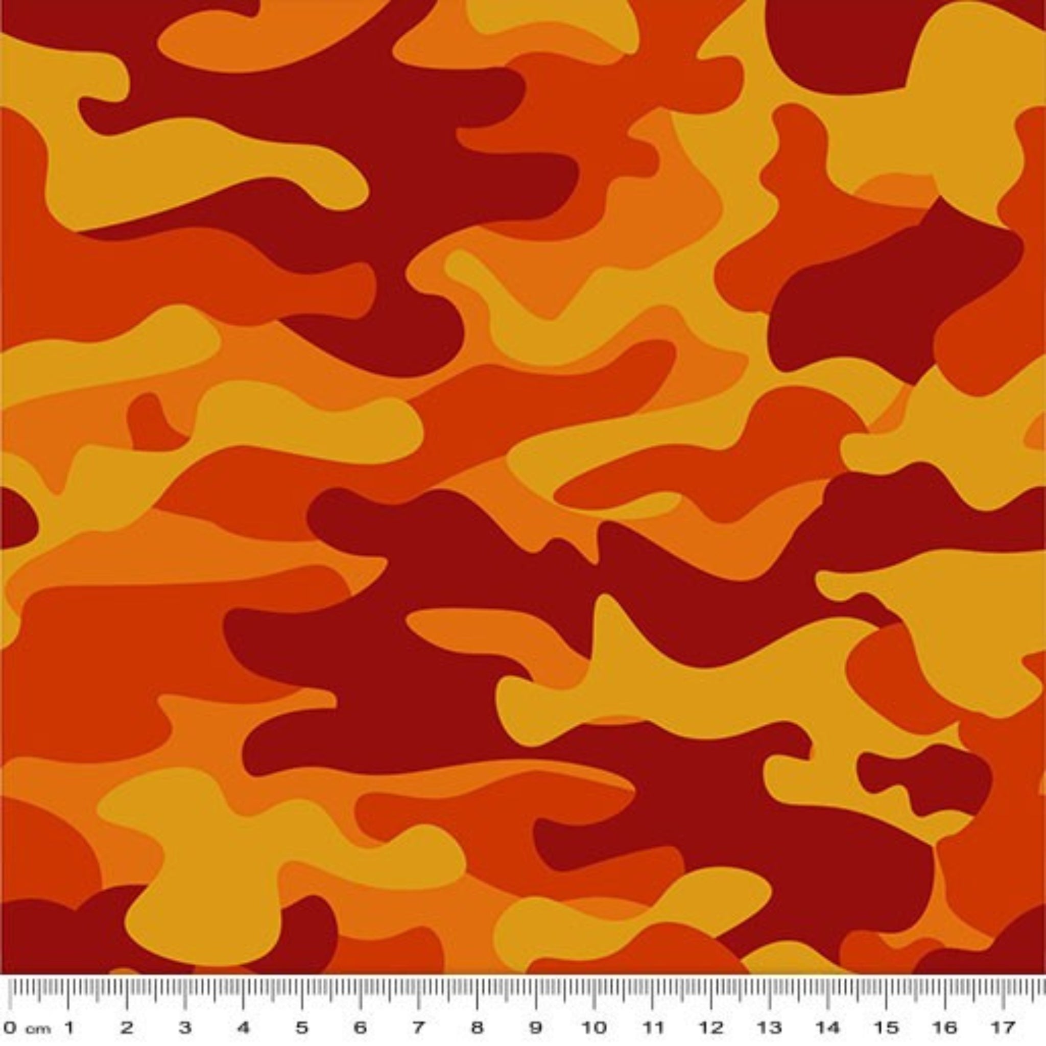 Orange camouflage red gold crimson fabric for ANZAC military boys quilts patchwork sewing projects
