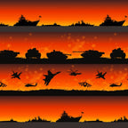 Remembering ANZAC Forces at War Stripe - KK Fabrics - Three Wishes Patchwork Fabric