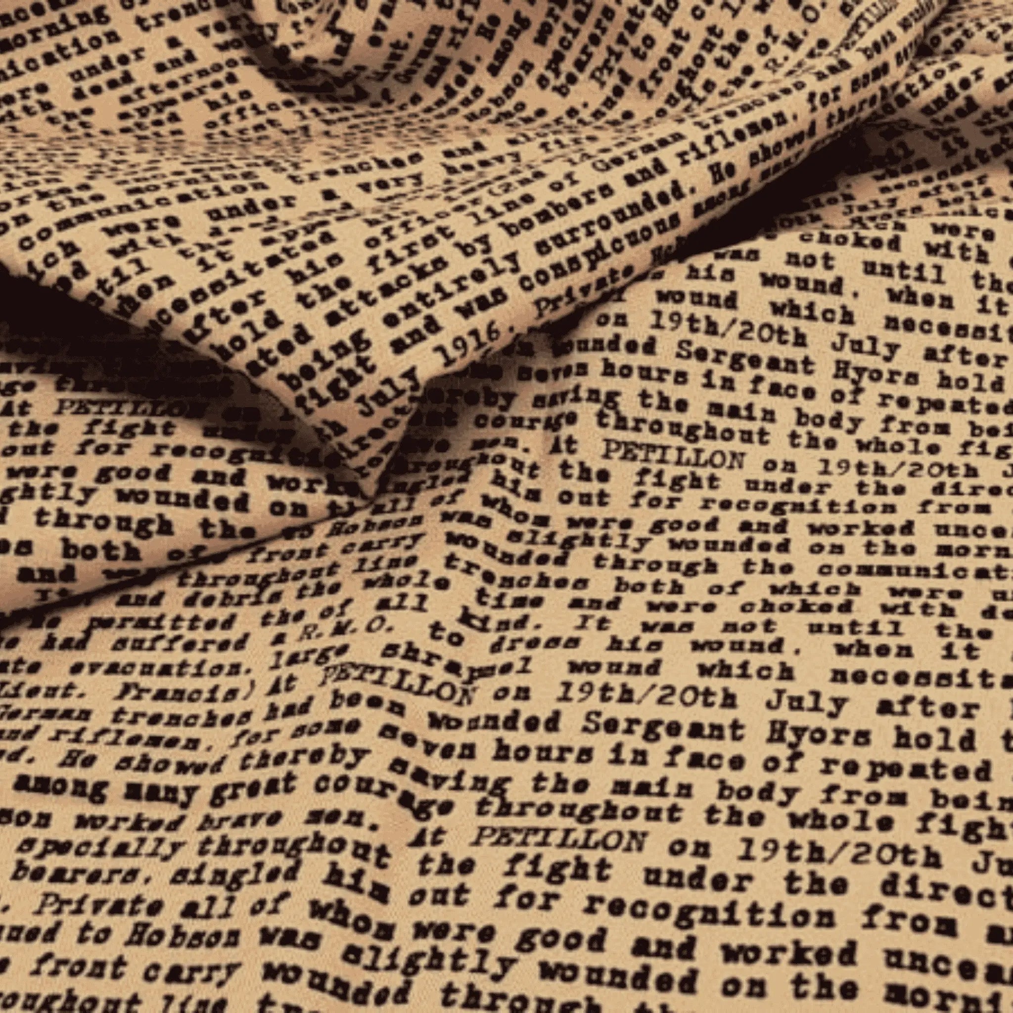 Remembering ANZAC Soldier's Letter - KK Fabrics - Three Wishes Patchwork Fabric