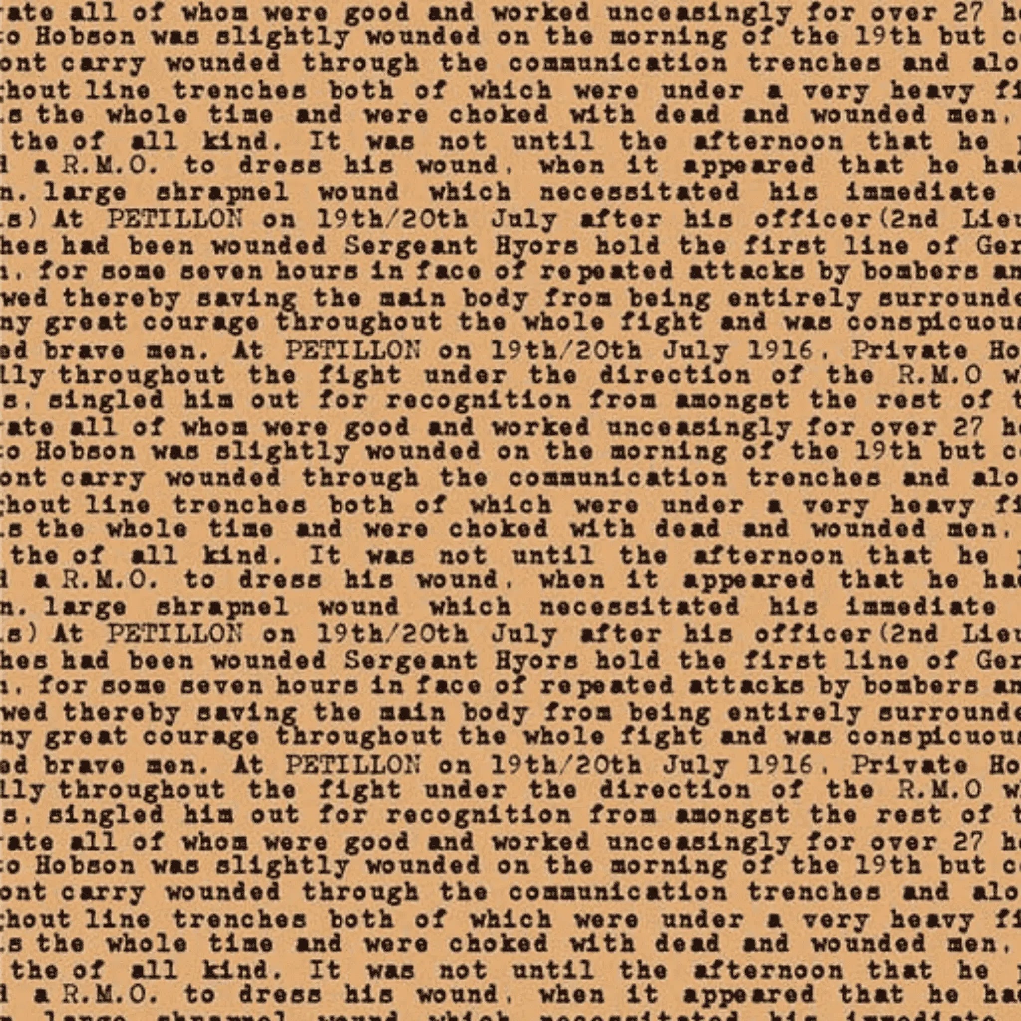 Remembering ANZAC Soldier's Letter - KK Fabrics - Three Wishes Patchwork Fabric