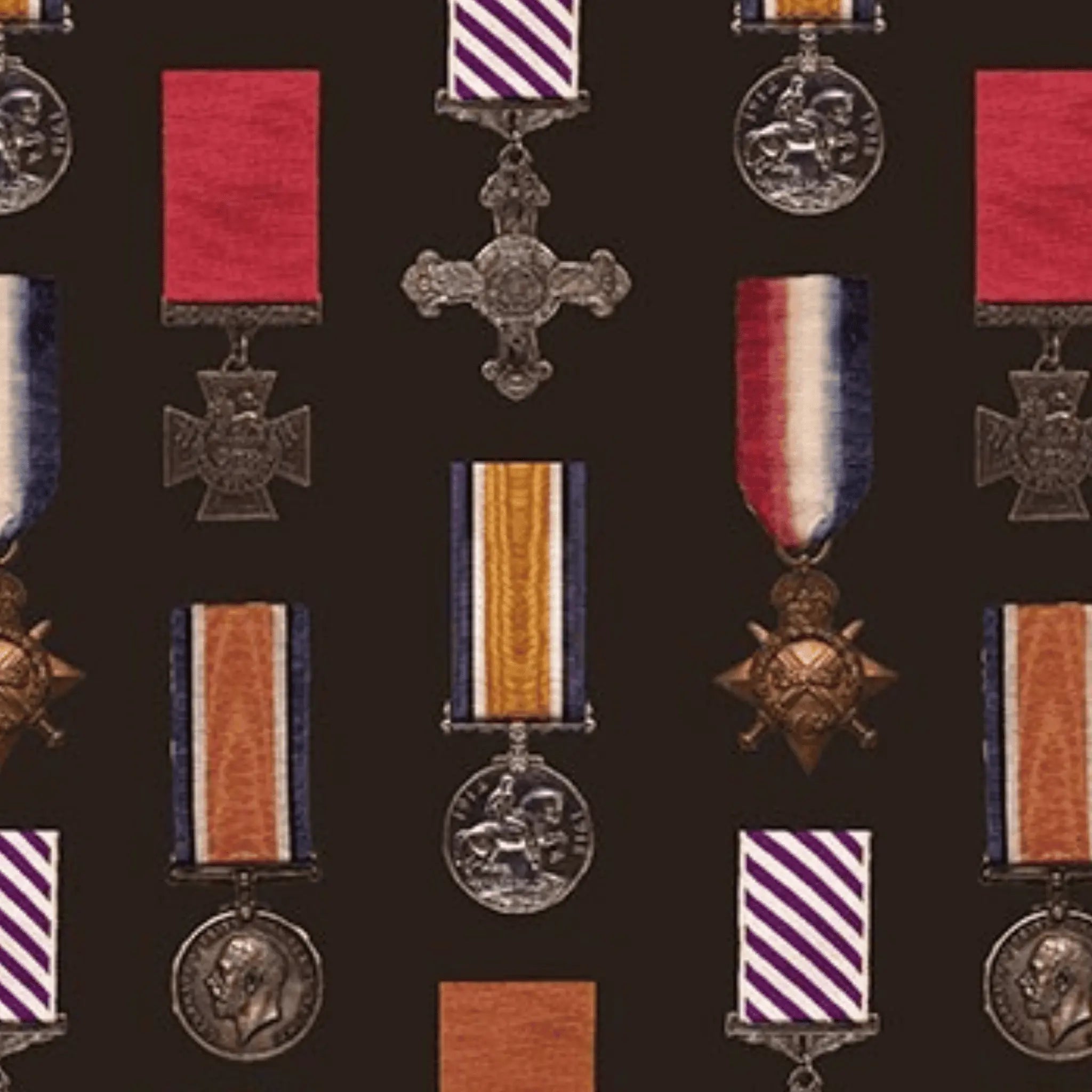 Remembering ANZAC Wartime Medals - KK Fabrics - Three Wishes Patchwork Fabric