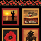 Remembering ANZAC WWI Block Panel - KK Fabrics - Three Wishes Patchwork Fabric