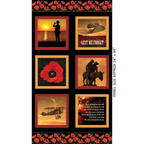 Remembering ANZAC WWI Block Panel - KK Fabrics - Three Wishes Patchwork Fabric