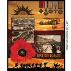 Remembering ANZAC WWI Panel - KK Fabrics - Three Wishes Patchwork Fabric