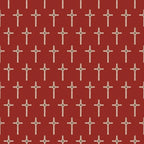 Remembering Vietnam Wartime Long Tan Cross Red - KK Fabrics - Three Wishes Patchwork Fabric