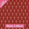 Long Tan Cross red background fabric for Vietnam commemorative quilts remembrance banners military patchwork sewing projects