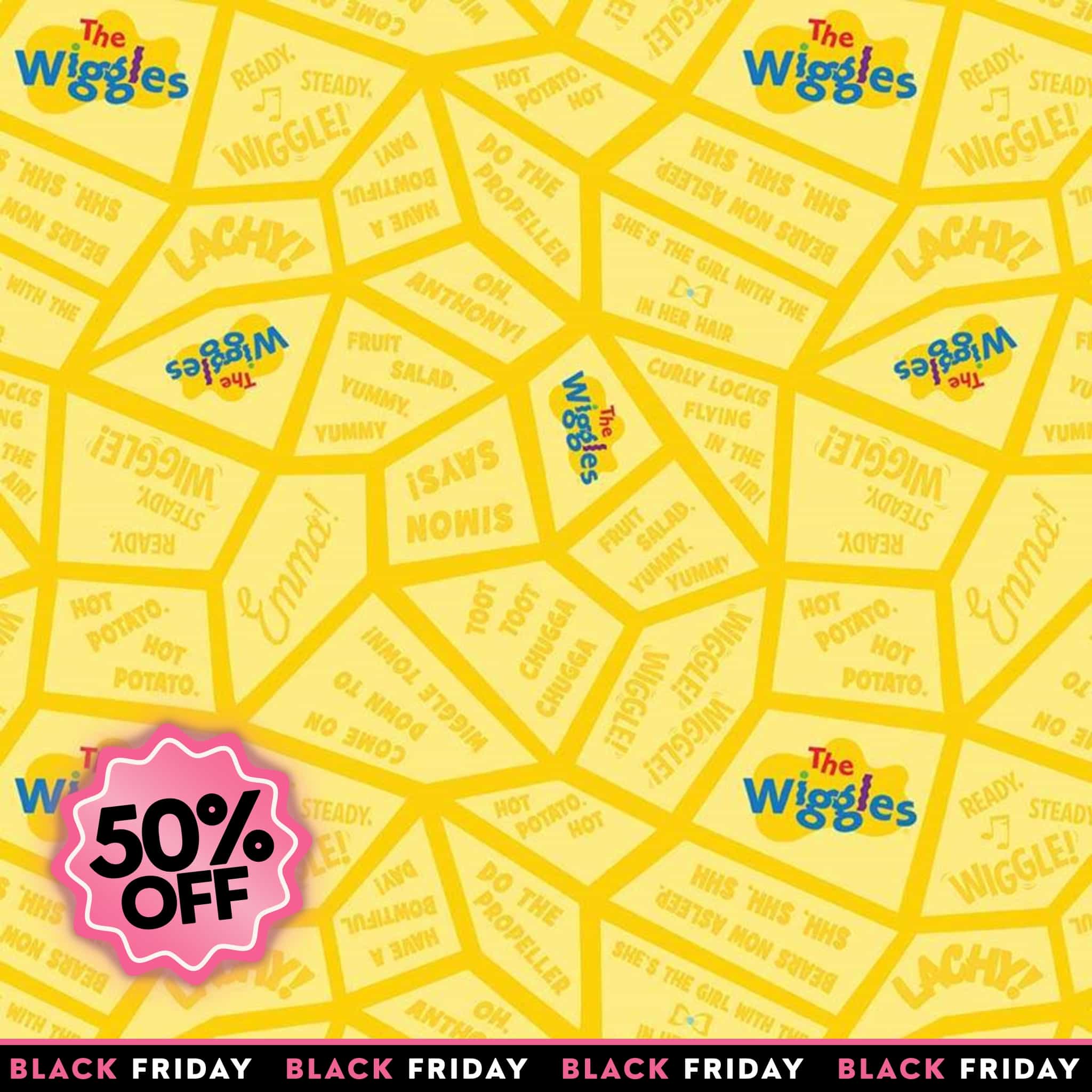 Ready, Steady, Wiggle! Songs/Yellow by Riley Blake - Three Wishes Patchwork Fabric