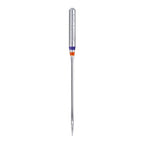 Schmetz Microtex Sharp sewing machine needle tip closeup acute point 80/12 for precise topstitching and quilting