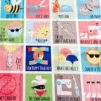 Novelty sewing puns fussy cut panel pink coral yellow blue quilting cotton for sewist gifts tote bags zip pouches and patchwork projects